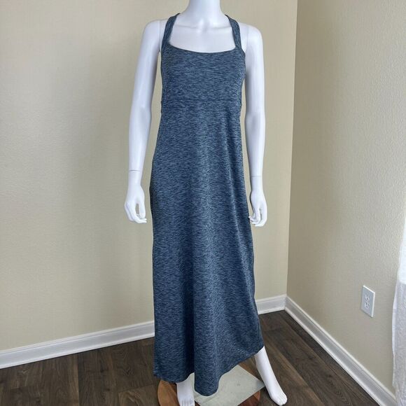 Eddie Bauer Women's Size S Blue Space Dye Jersey Maxi Dress Casual Outdoor - Picture 12 of 17